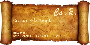 Csiba Róbert névjegykártya