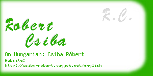 robert csiba business card