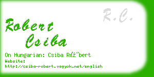 robert csiba business card